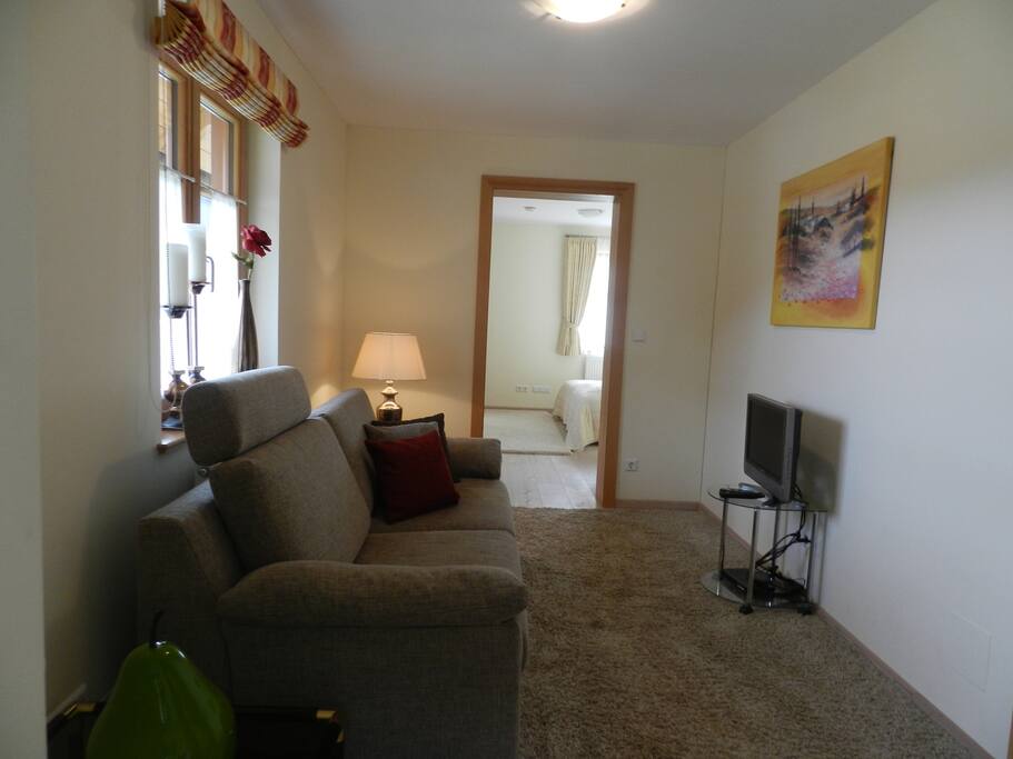 Wohnküche mit Blick zum Schlafzimmer