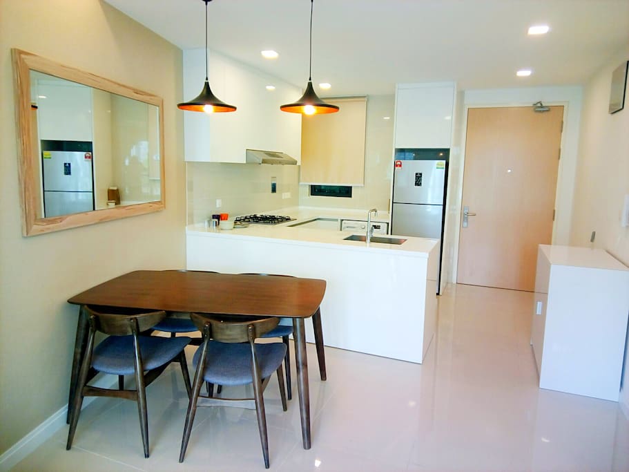 Kitchen and dining table