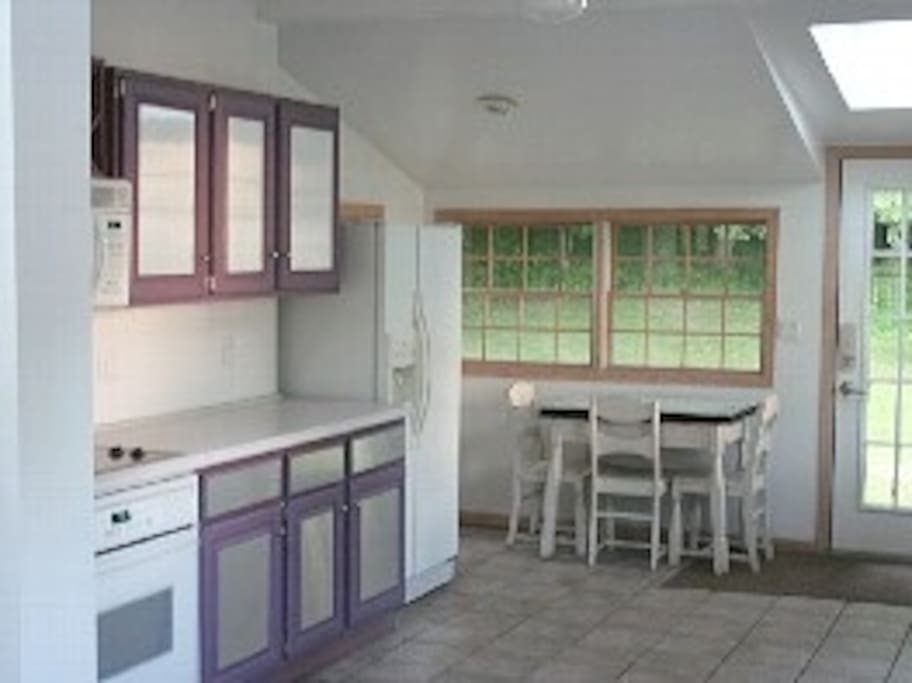 Kitchen looking toward backyard