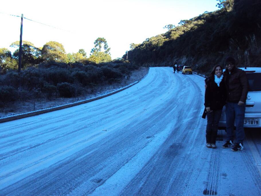 Estrada para o chalé, inverno de 2016.