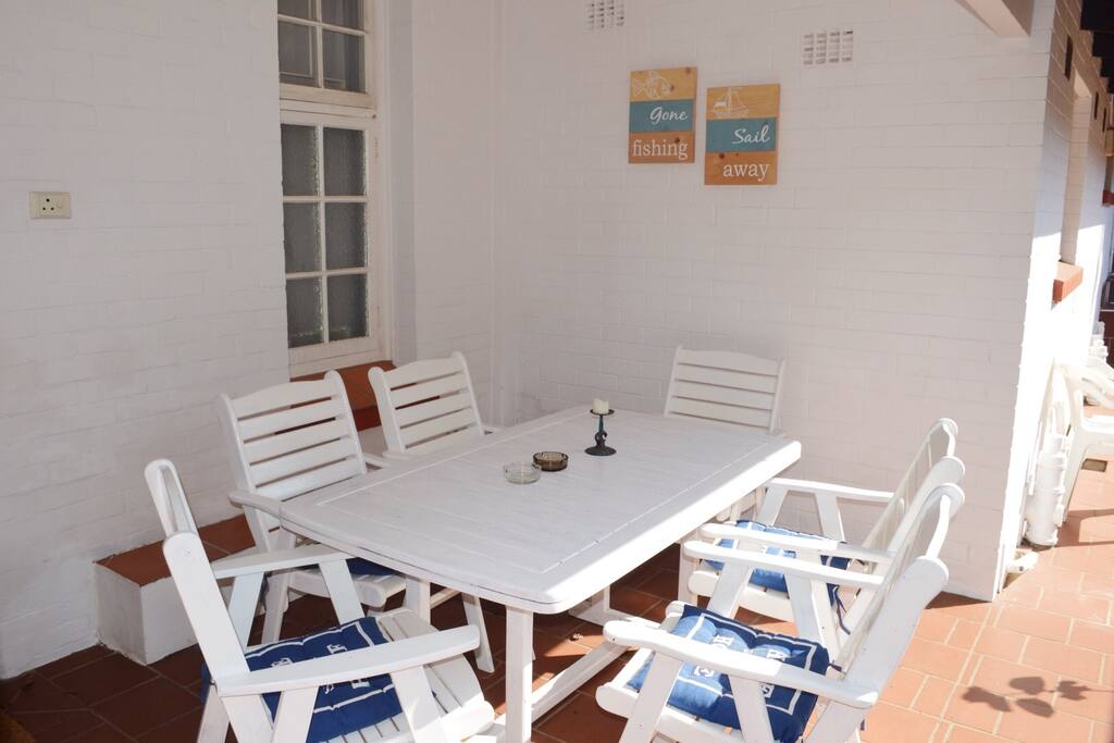 Have a cup of coffee/tea or read your book on this outside patio