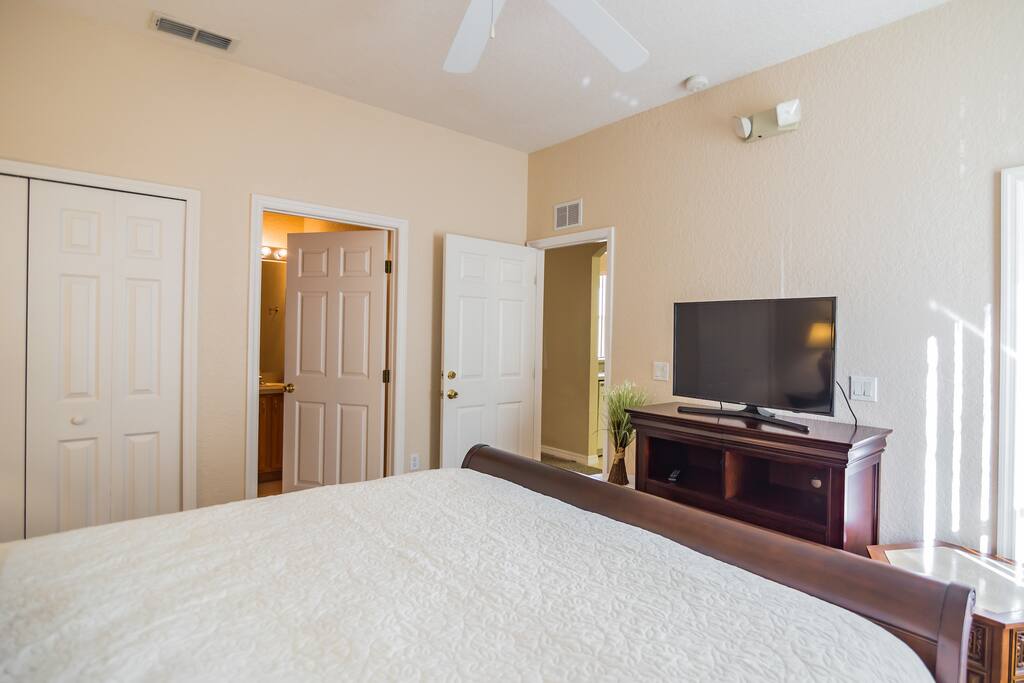 Bdr 1 - Ground floor King Size Bedroom suite with 48" LED TV and ensuite washroom