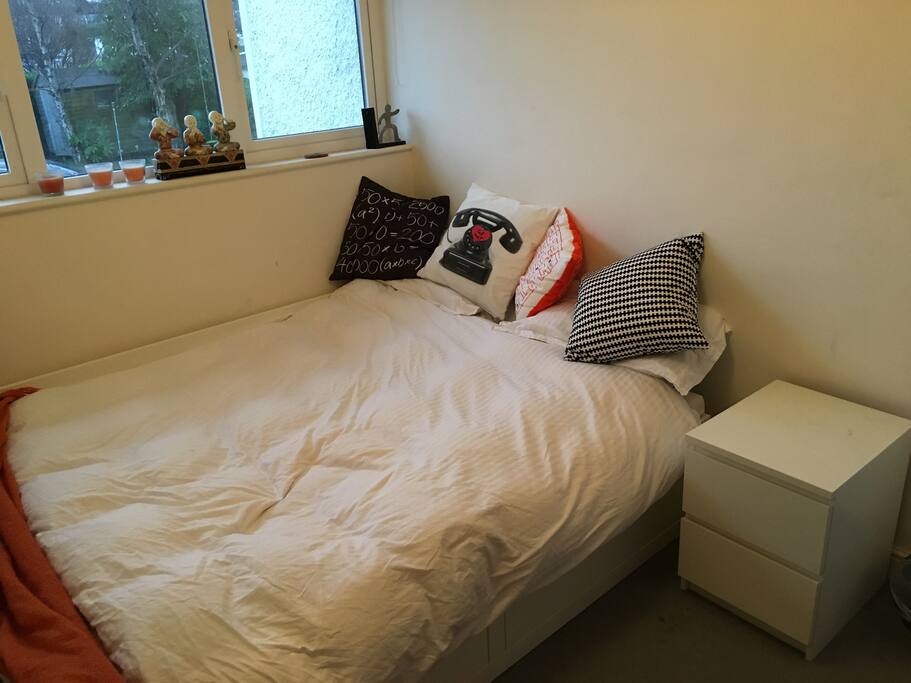 Spare room with bed open