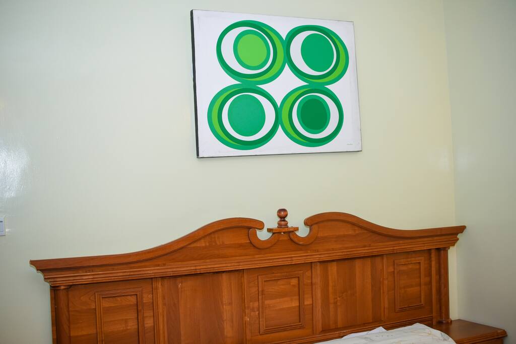 Beautiful wall art above your massive King size bed