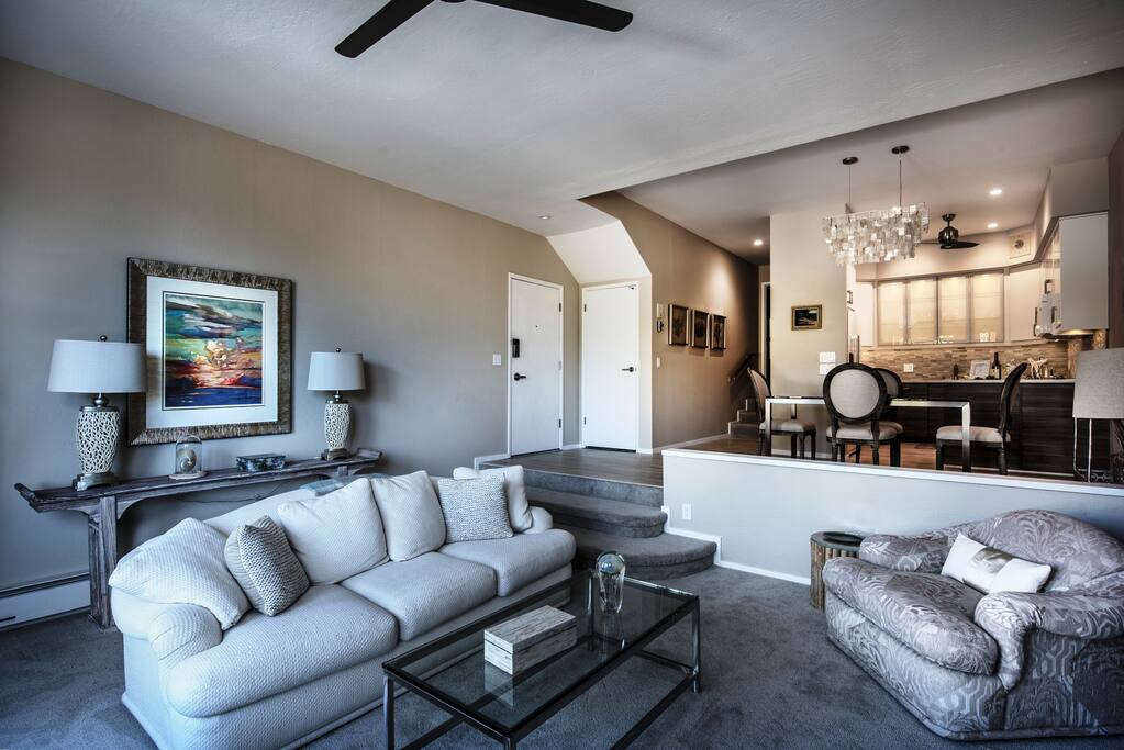 Original artwork is found throughout the home.