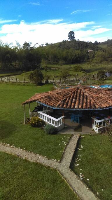 kiosco para las reuniones y los asados.