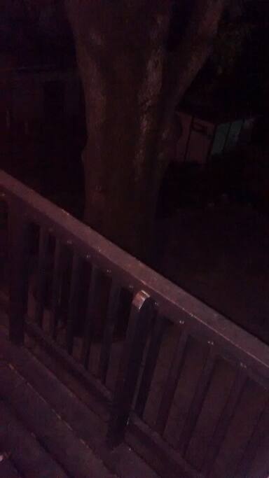 Back patio for relaxing or smoking