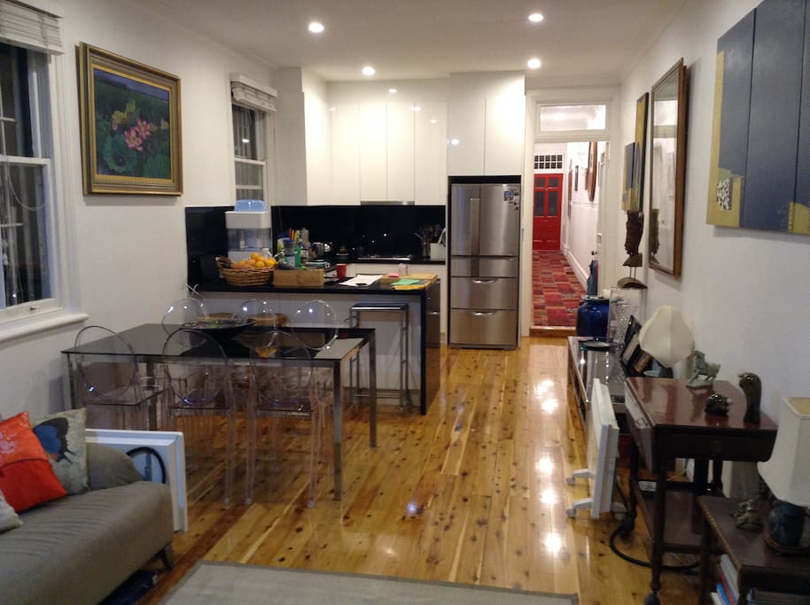 Great open plan kitchen and living areas