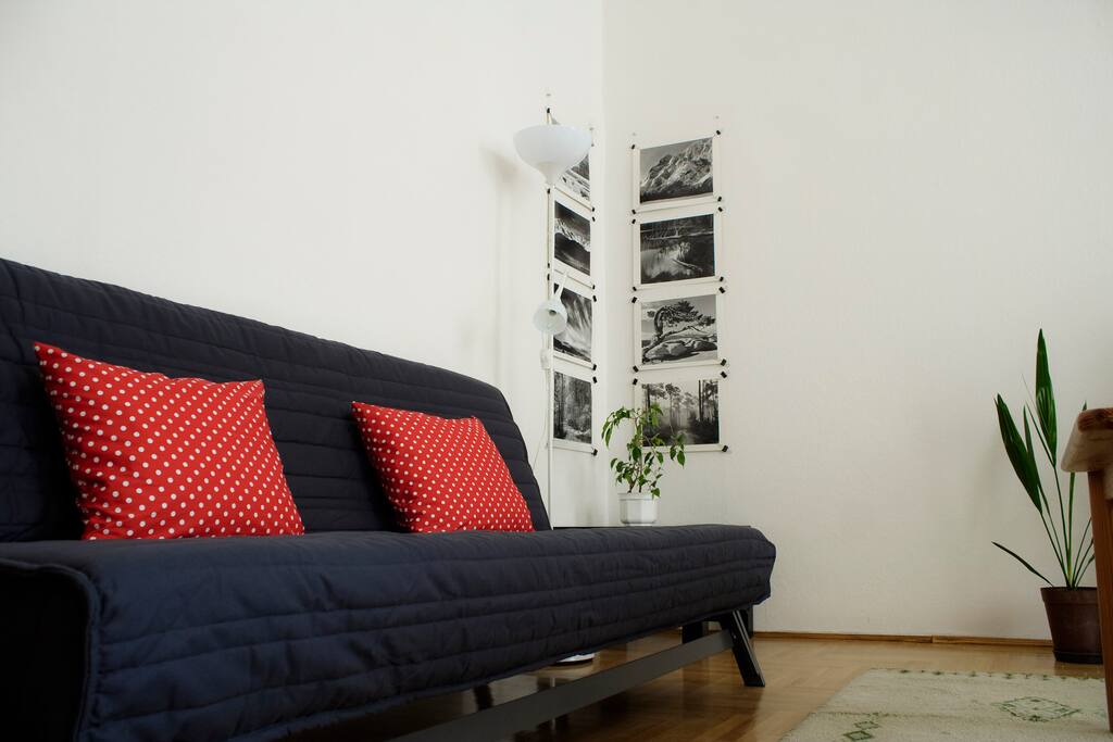 sofa in living room (extra bed for 2pers.)