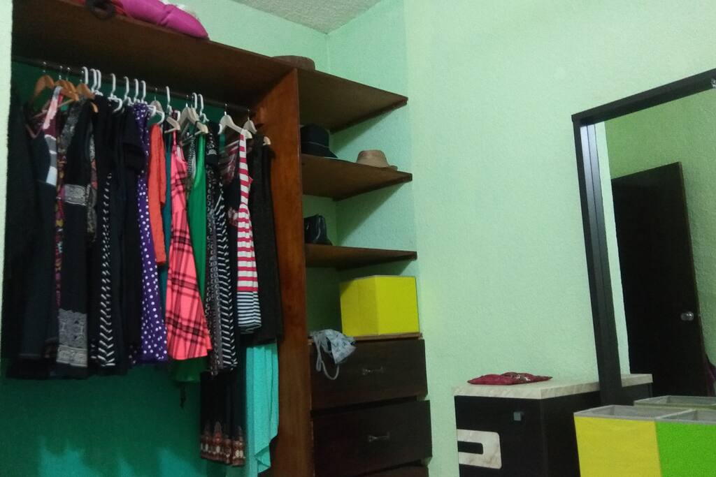 Closet, will be empty for you.
