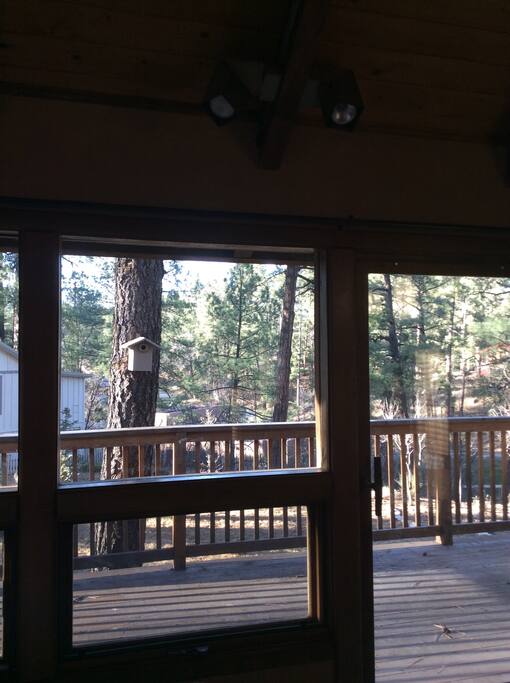 Looking out from bedroom to deck