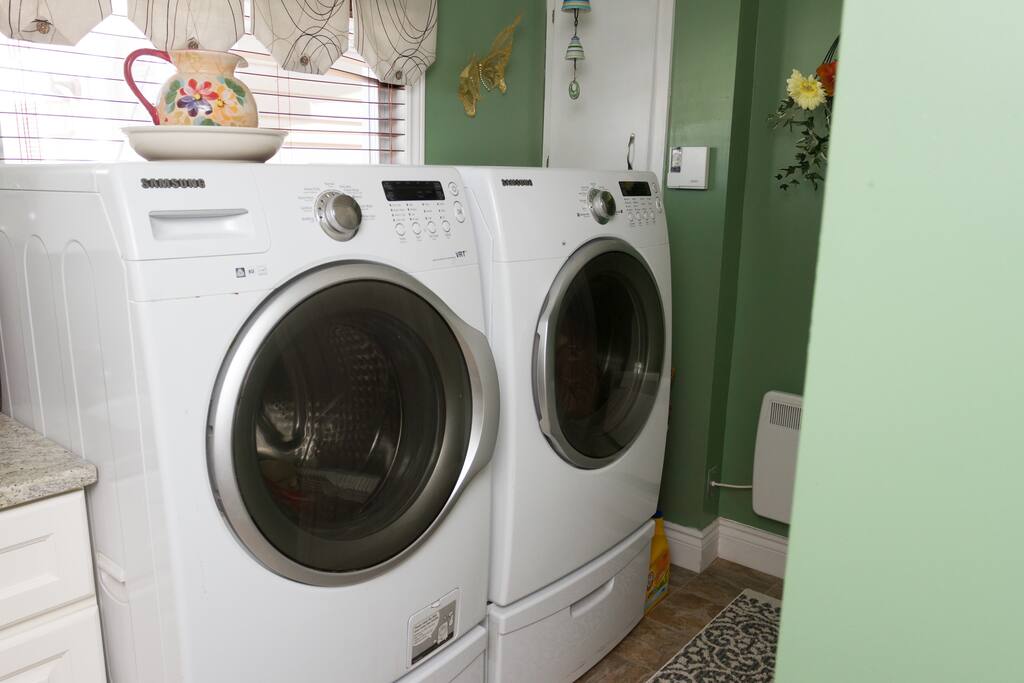 washer and dryer, detergent provided