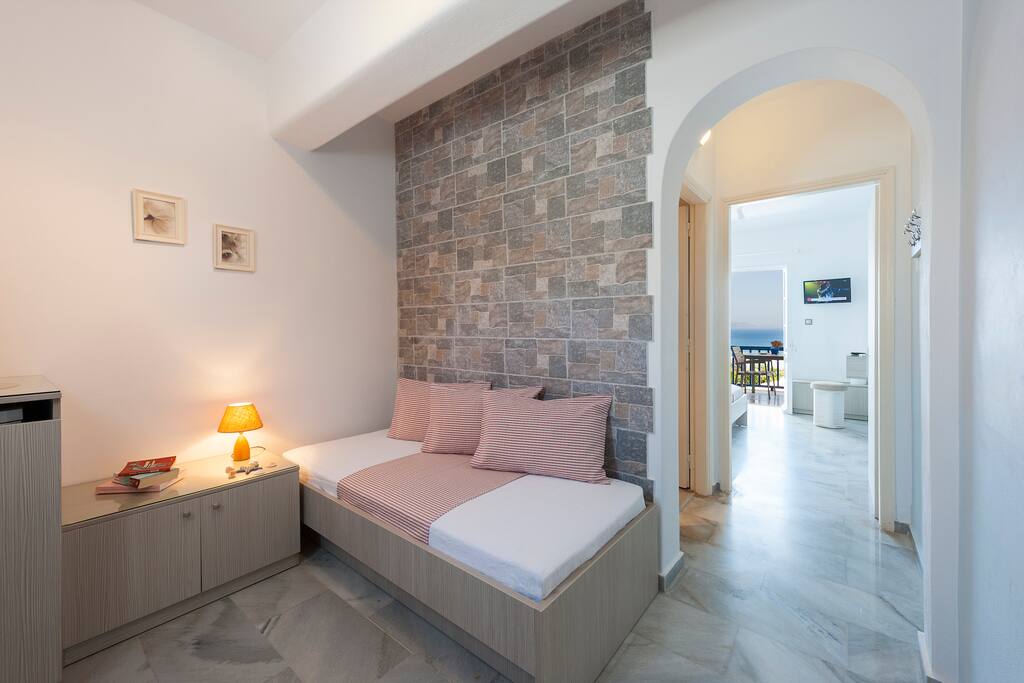 single bed in the second room