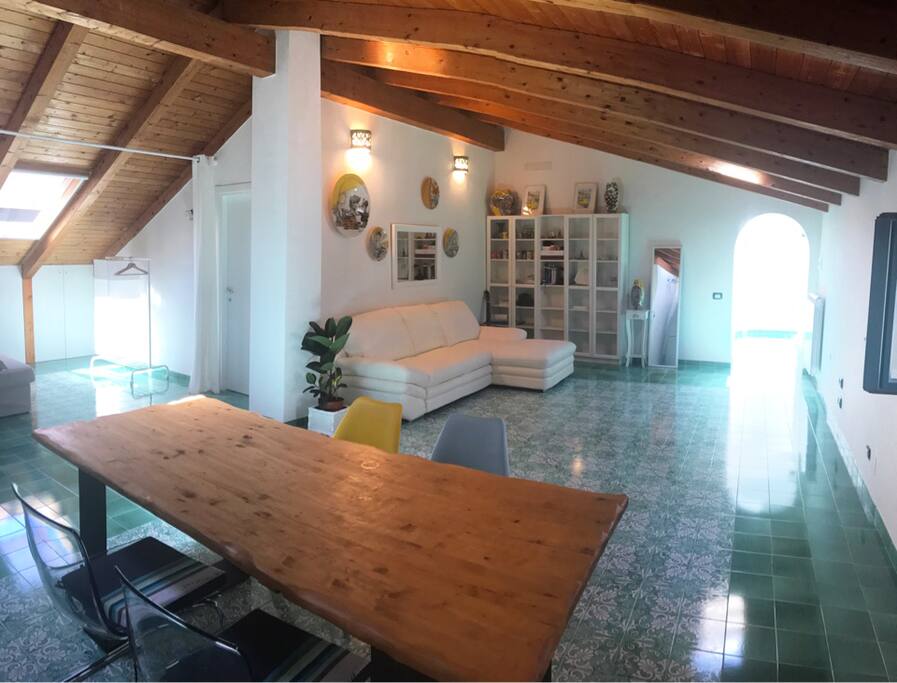 OPEN SPACE,view from the kitchen. Veduta dalla cucina dell'open space.