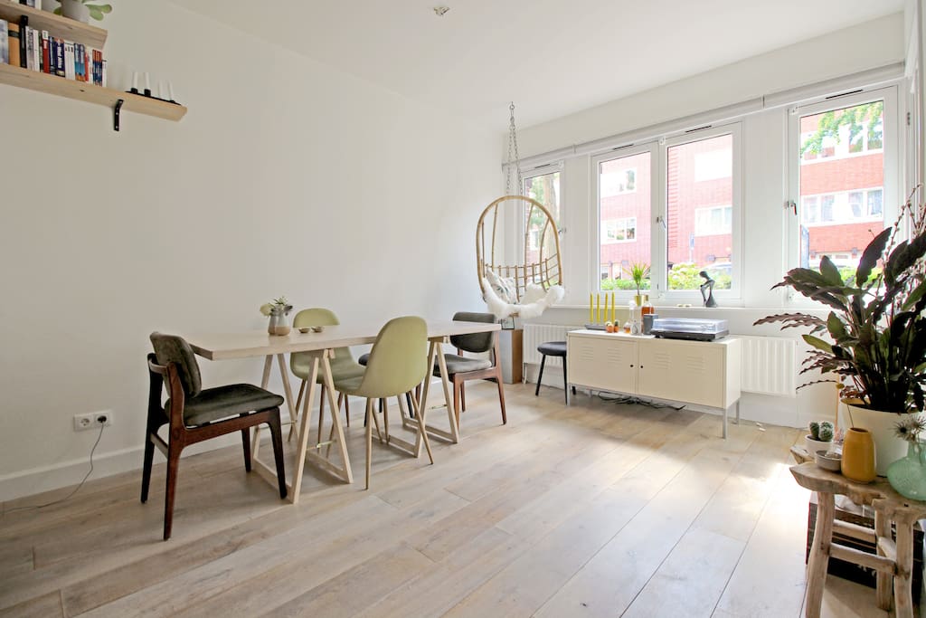 There is a lot of natural light coming from outside