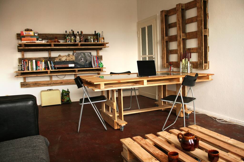 Our living-working space, you are welcome to use