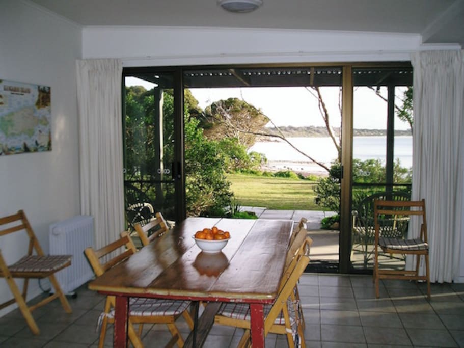 Dining area onto deck