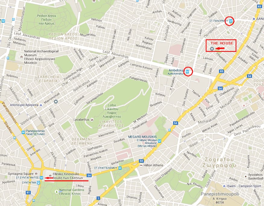 The exact location of the house with Google Map