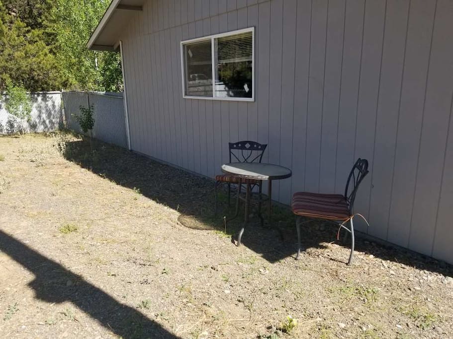 outside apt seating area