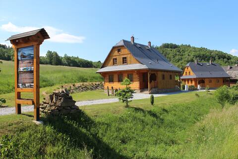 Cozy log cabins in the Jeseníky mountains