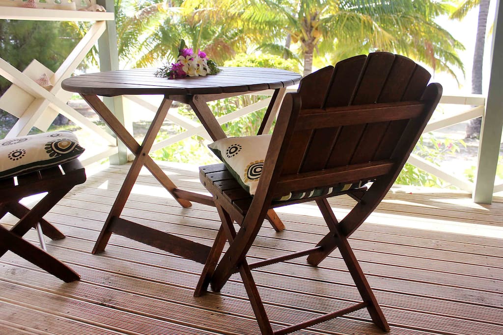 Relaxing on the deck