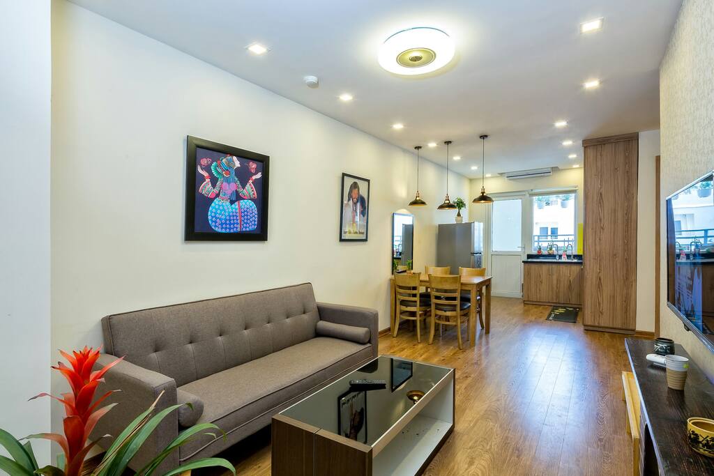 Living room where you can take a rest and spend great time with your group