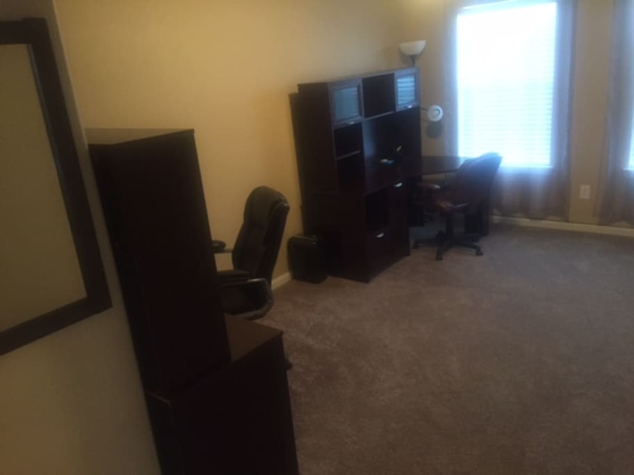Office/Bedroom 4 w. Two Desks (also King Blow up Mattress available for this space)