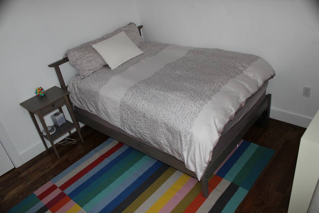 Lively rug in bedroom