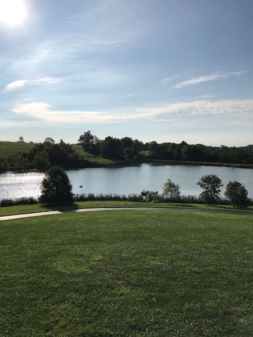 View from the deck over looking the lake