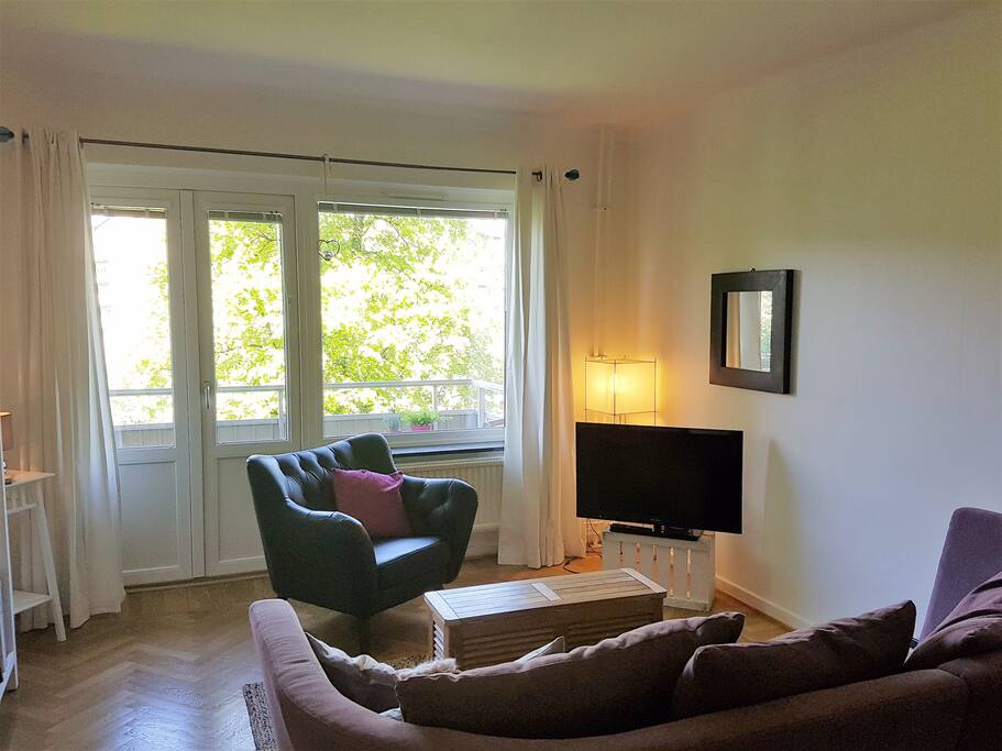 Living room with cozy sofa