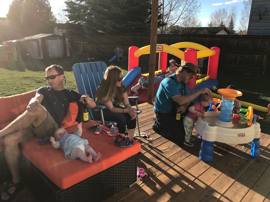 The porch is always full!