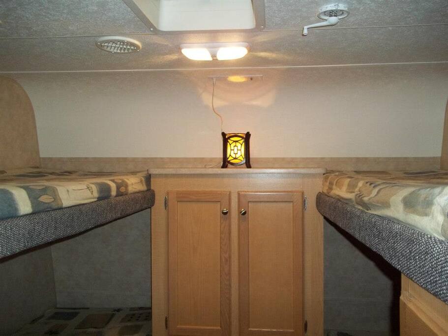 top 2 of 4 bunks in the bedroom