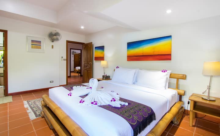 Bedroom 2 Villa jasmine with plenty of room for a crib or extra bed if required