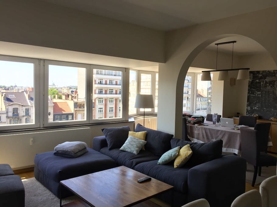 Living and dining room adjoined