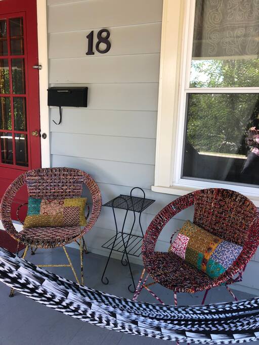 Enjoy you morning coffee on the relaxing front porch.