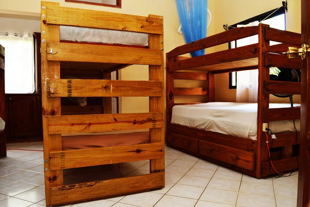 Each of the rooms have large windows, fans, mosquito nets, and closets to make your stay a pleasant one.