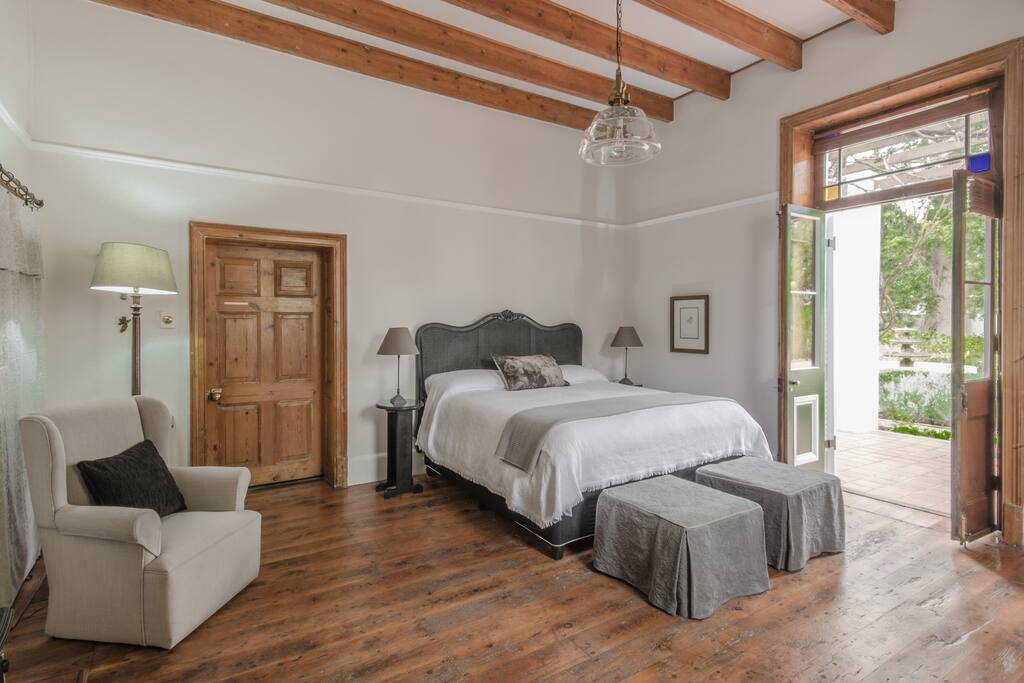 Room 2 with king-sized bed; in main house
