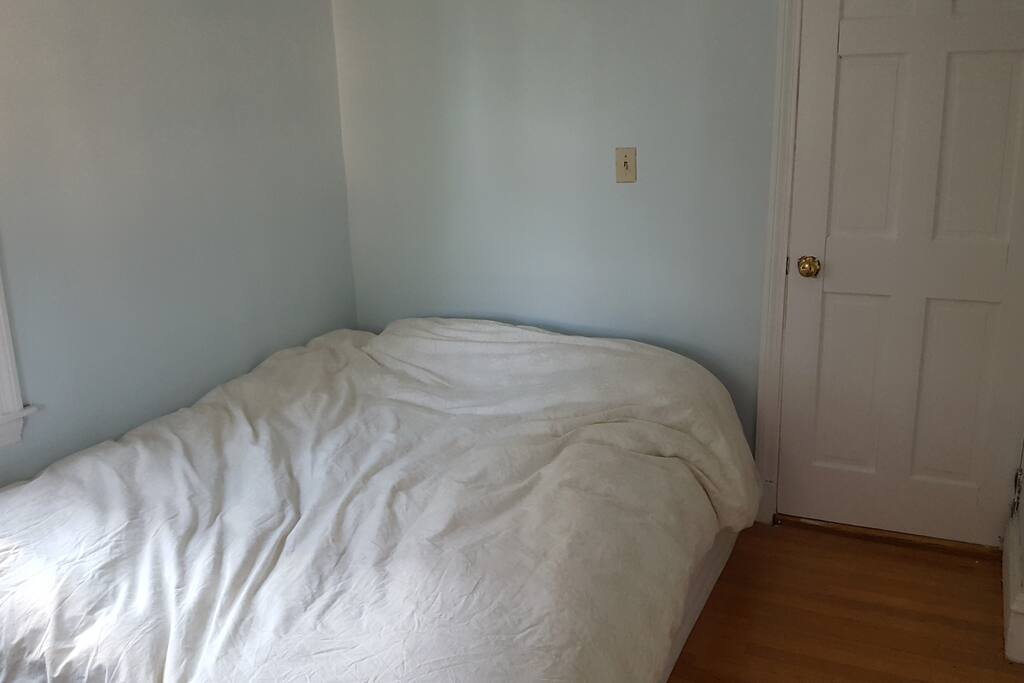Queen size bed fits two