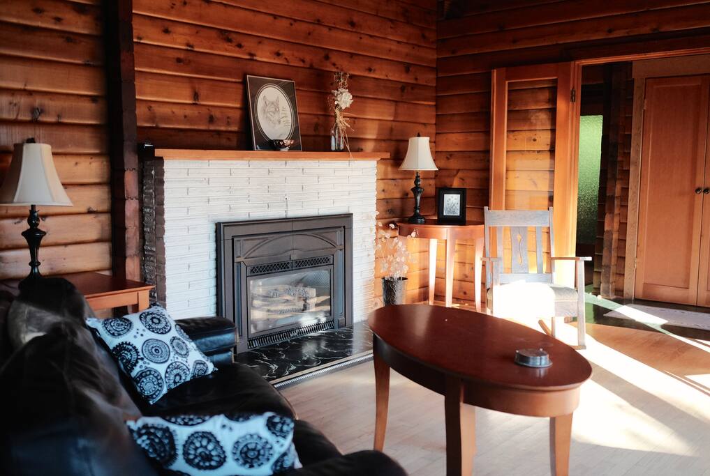Warm gas fireplace