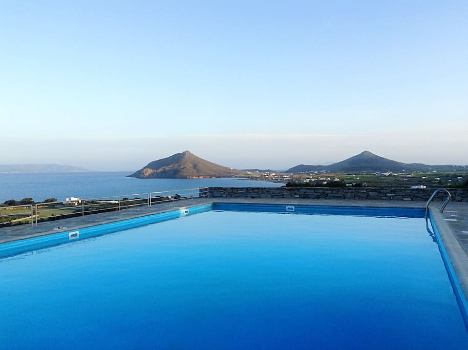 Shared pool with 3 more villas.