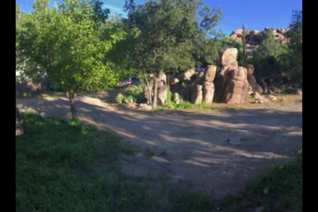 The driveway up to the property