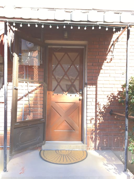 Private side entrance to the basement suite.
