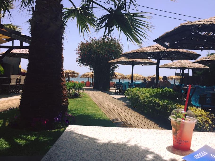 beach bar within walking distance from the house
