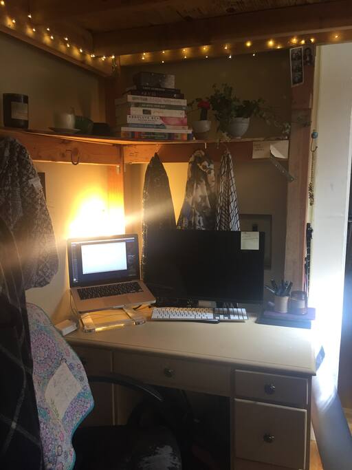 Desk under the loft.