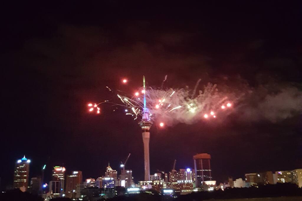 New Years firework display from the apartment