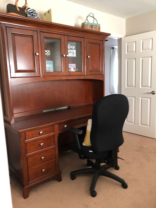 Desk in bedroom