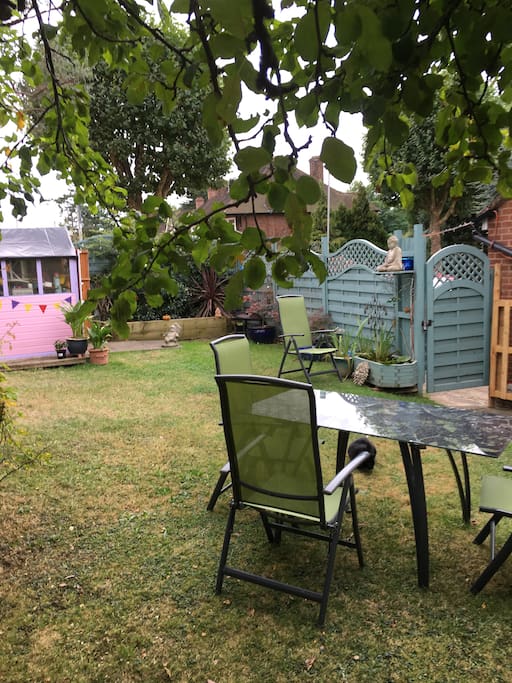 Feel free to enjoy a cup of tea or coffee in the garden, weather permitting of course. After all it is the UK!