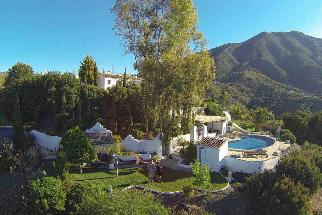 It's a sublimely tranquil setting with mountain and sea views.