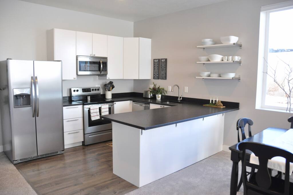Fully stocked kitchen