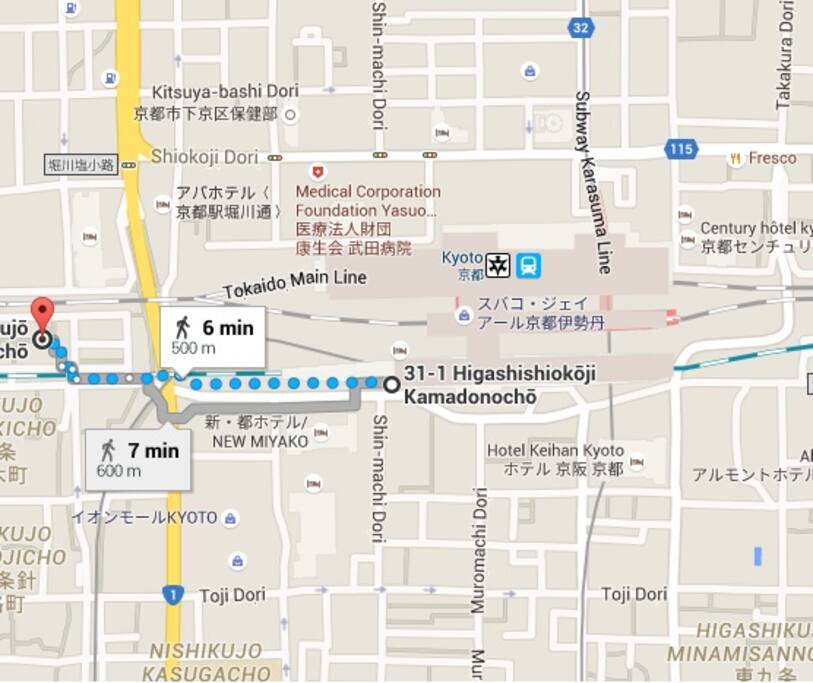 map to house